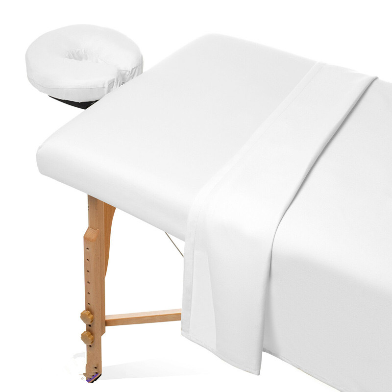 Factory Wholesale Solid Color 3pcs Microfiber Massage Table Sheet Set (3)