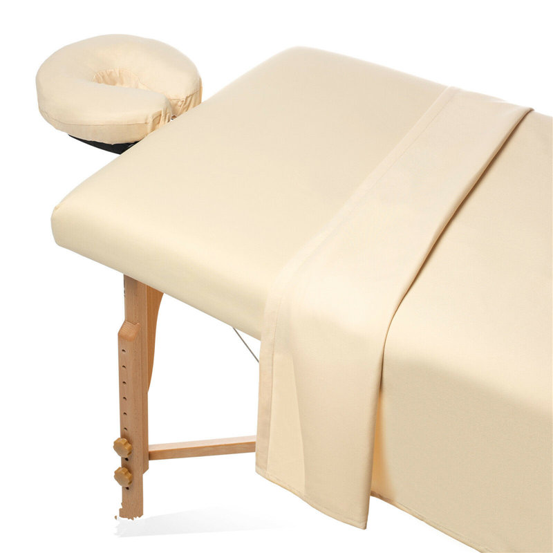 Soft microfiber massage table bed sheet cover set Spa Massage Table Elastic Fitted  (3)